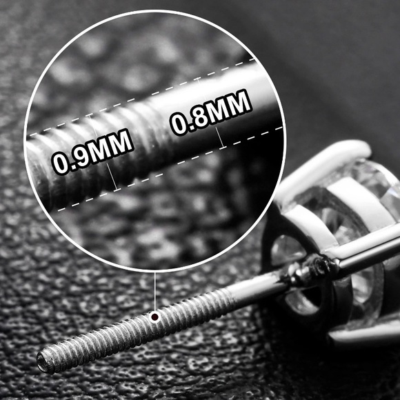 CERTIFIED 0.3 CT D Color Moissanite Stamped 925 sterling silver Stud Earrings - Picture 9 of 12